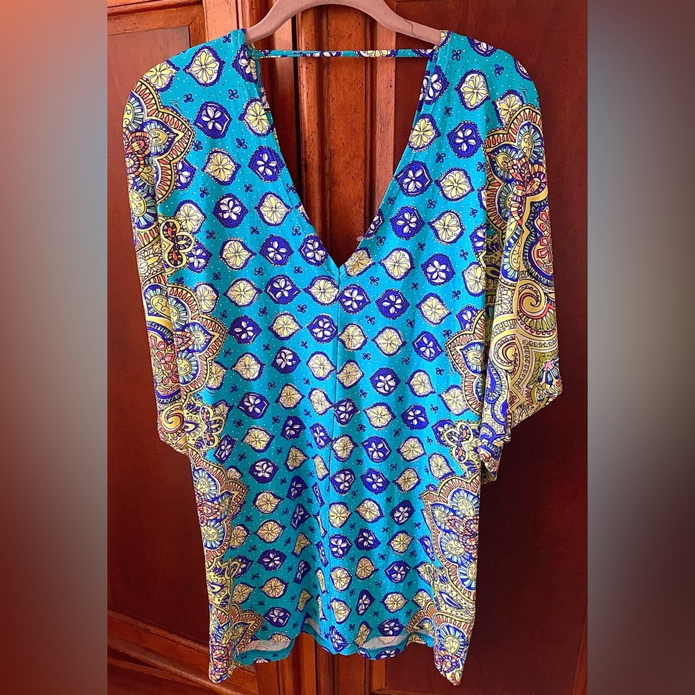 Trina Turk Swim & Spa Collection, Corsica Print, top and coverup, NWT